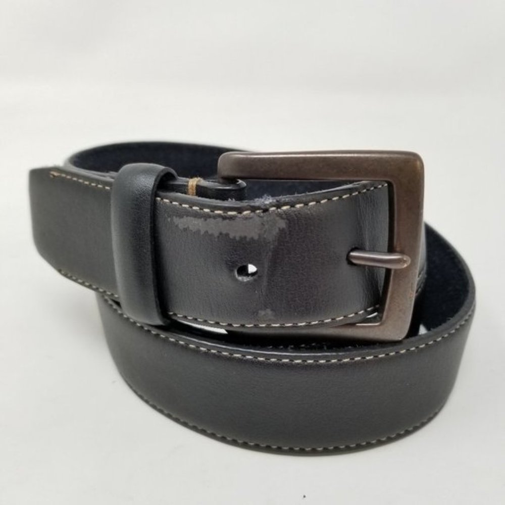 Columbia Genuine Leather Belt Metal Buckle Size 38